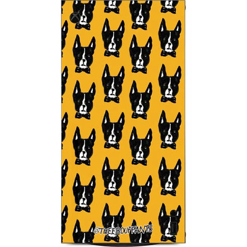 Bouffants and Broken Hearts Boston Terrier XBox Series X Digital Edition Console Skin